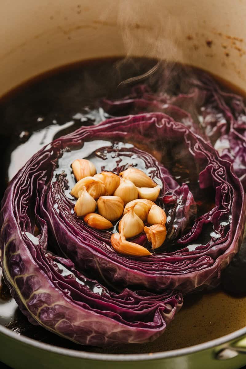 Braised Napa Cabbage with Garlic